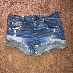American Eagle Distressed Midi Stretch Shorts size 10